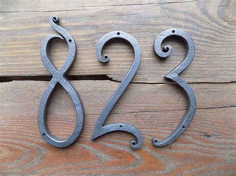 rusty metal house numbers|5 Inch High House Numbers.